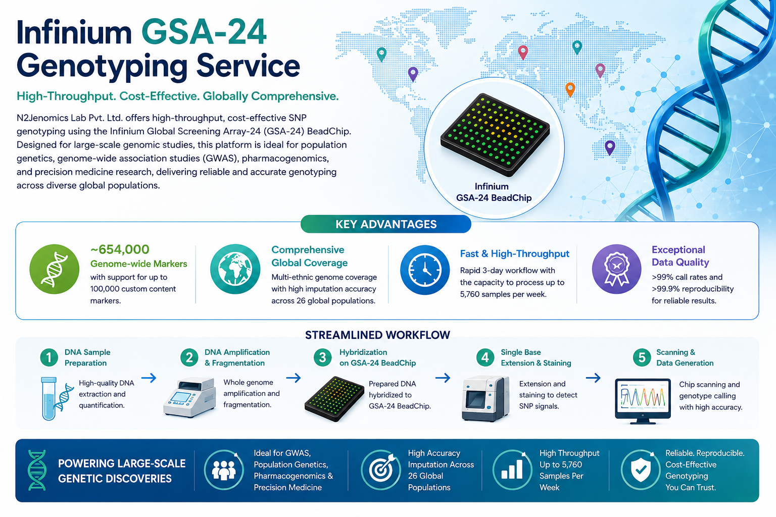 Infinium Global Screening Array-24 (Infinium GSA-24) Genotyping Service