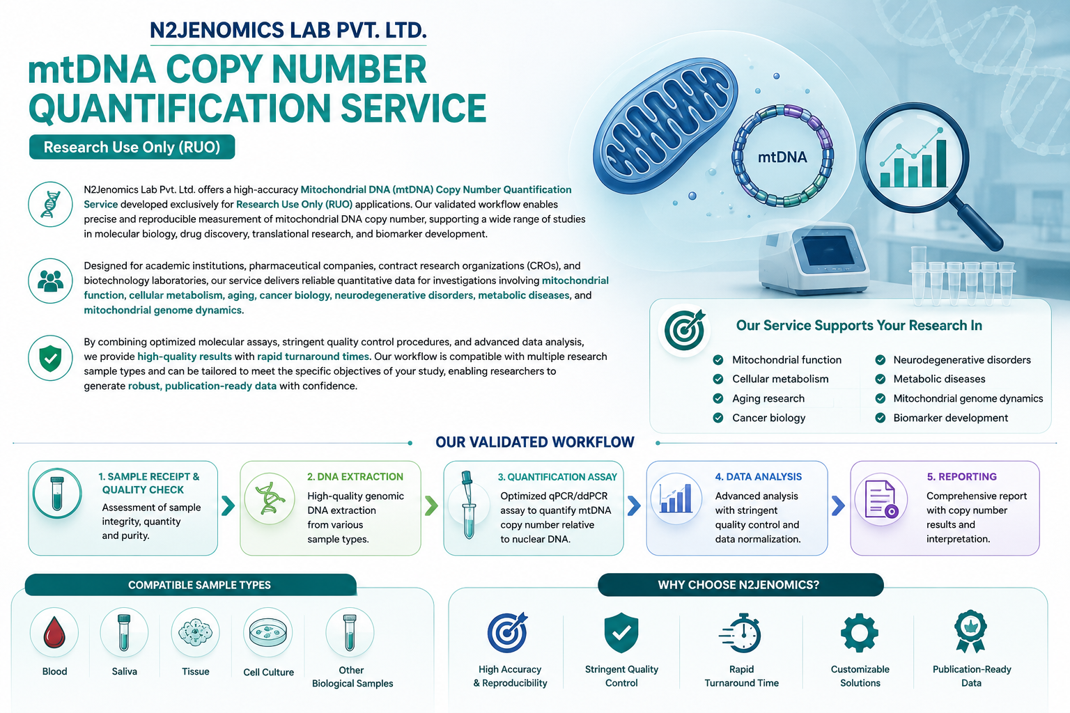 Mitochondrial DNA Copy Number qPCR Service